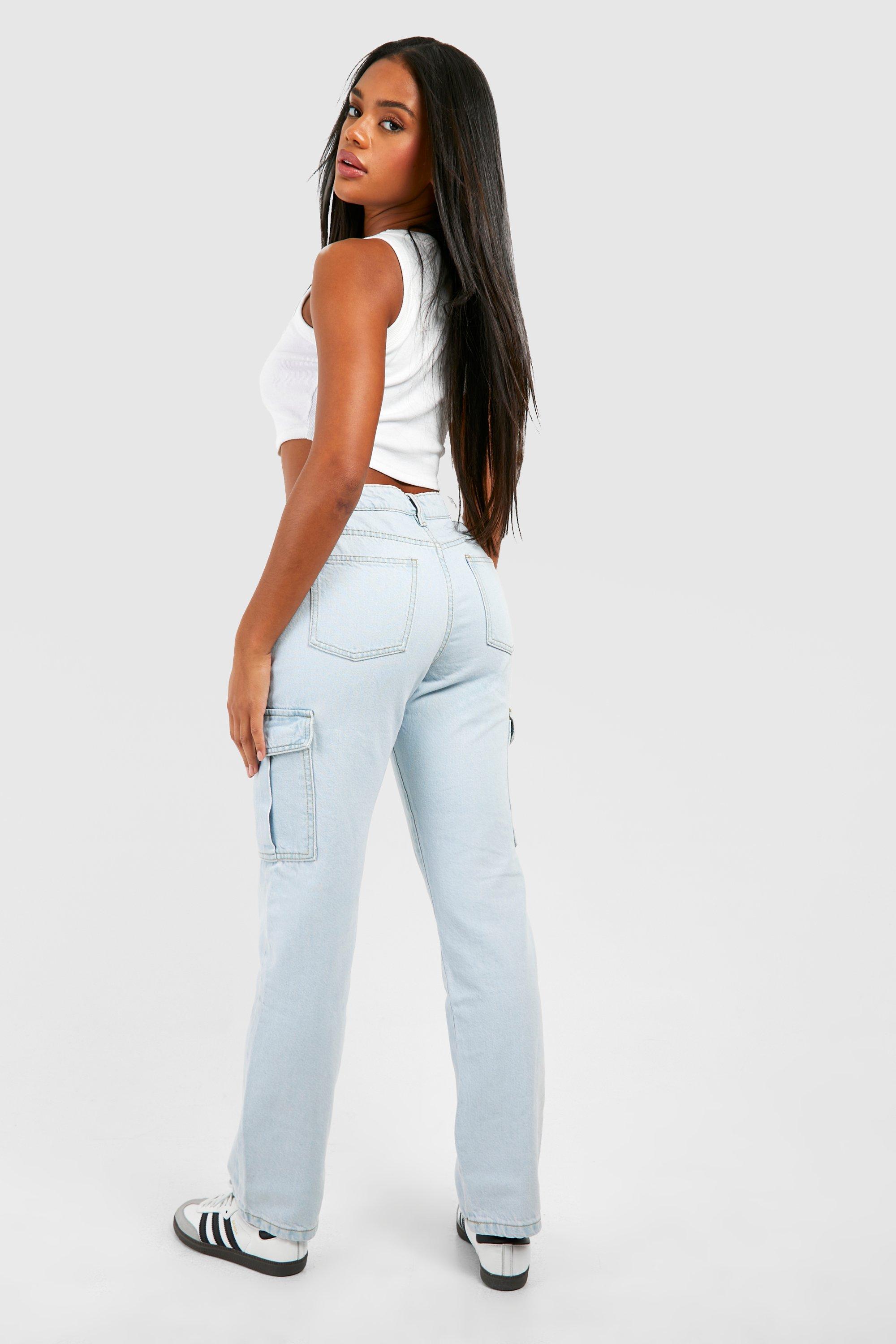 Womens bleached hot sale jeans